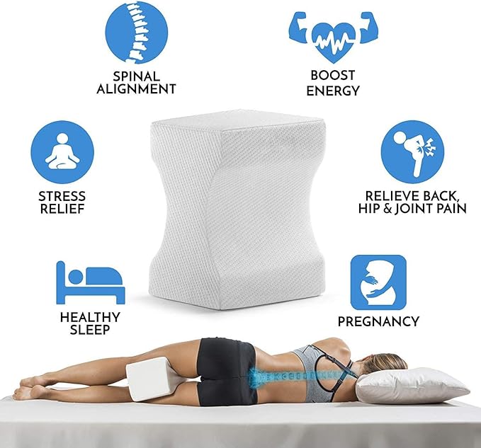 Bless Night Ergonomic Knee Support Pillow for Side Sleepers – Lightweight & Spine Aligning Relief - Image 1